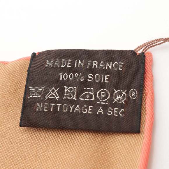 HERMES Authentic Brown Silk Scarf - Picture 3 of 3